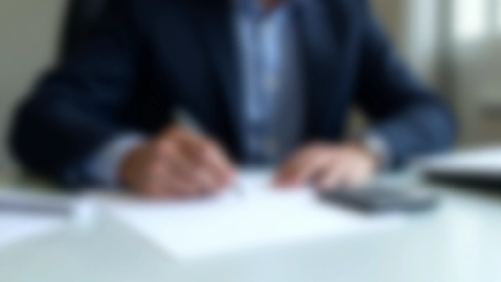 Close-up of T4 form with pen and calculator on office desk, payroll documentation process