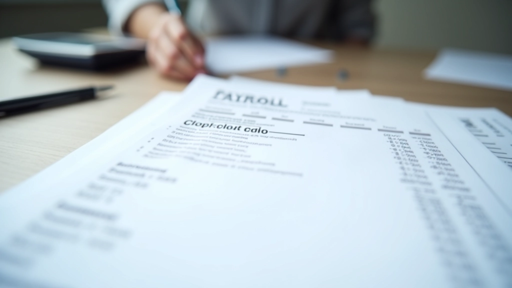 Payroll documentation including T4 slips and deduction records